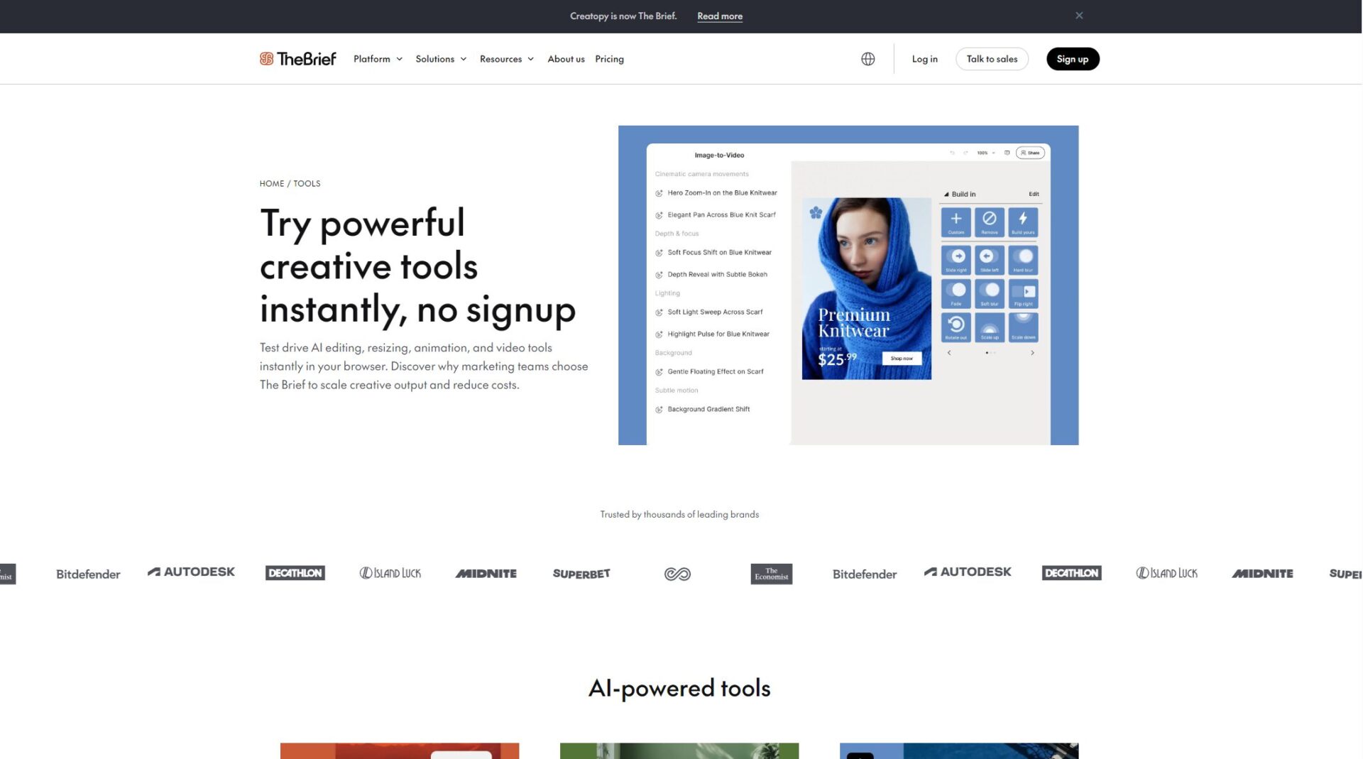 Creatopy AI 工具一览