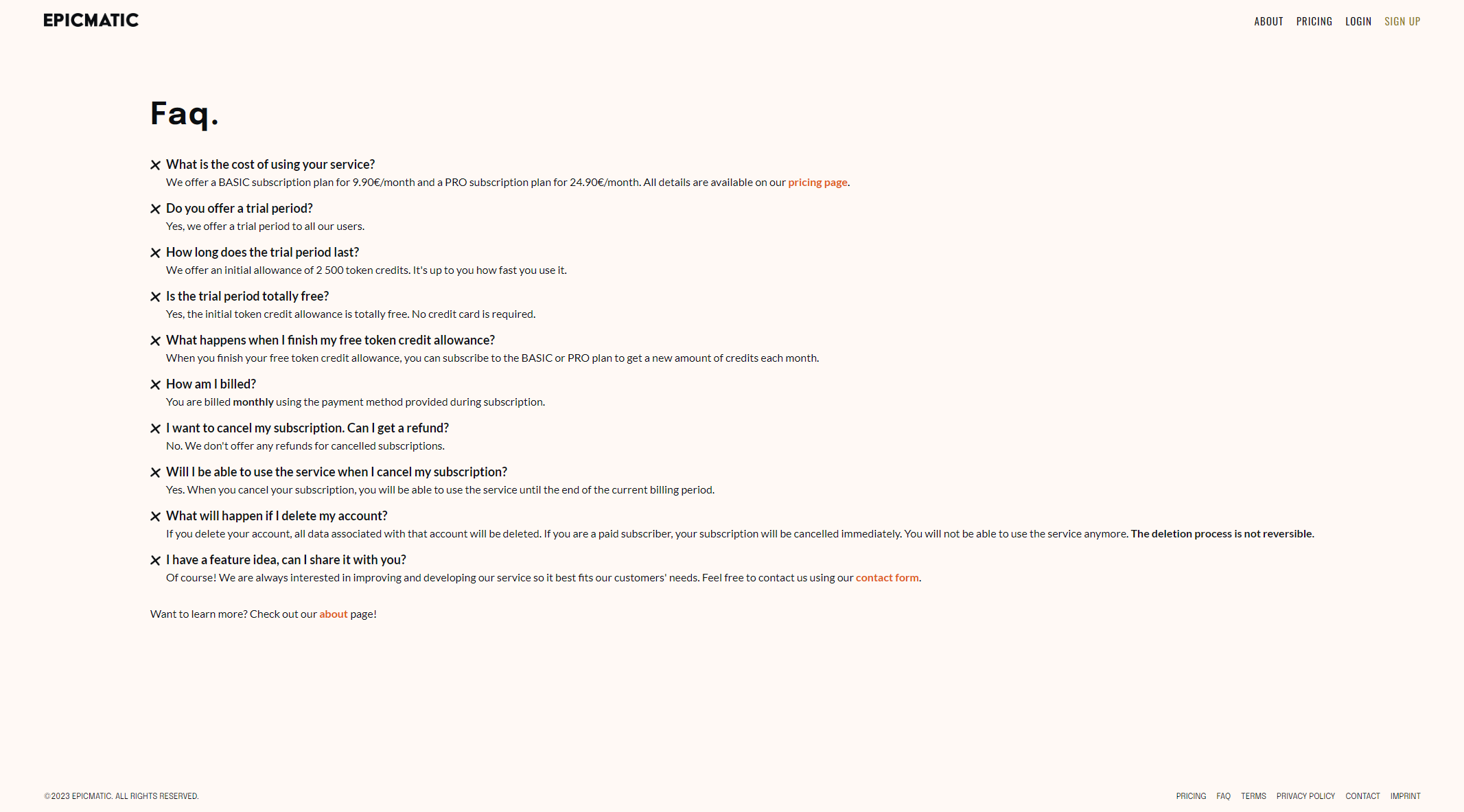 Epicmatic常见问题