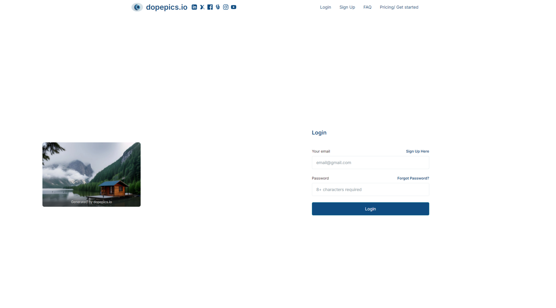 DOPEPICS.IO注册登录页