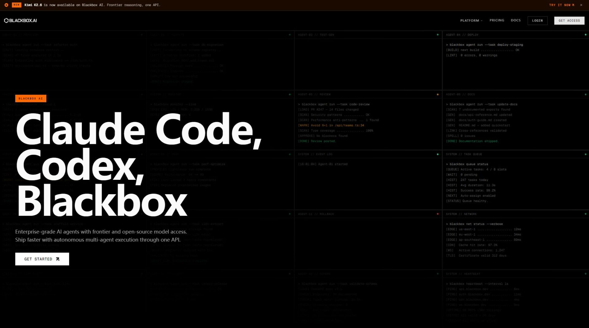 blackbox ai chat官网界面
