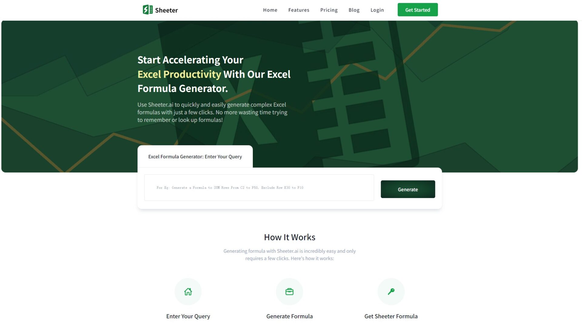 Sheeter.ai官网首页