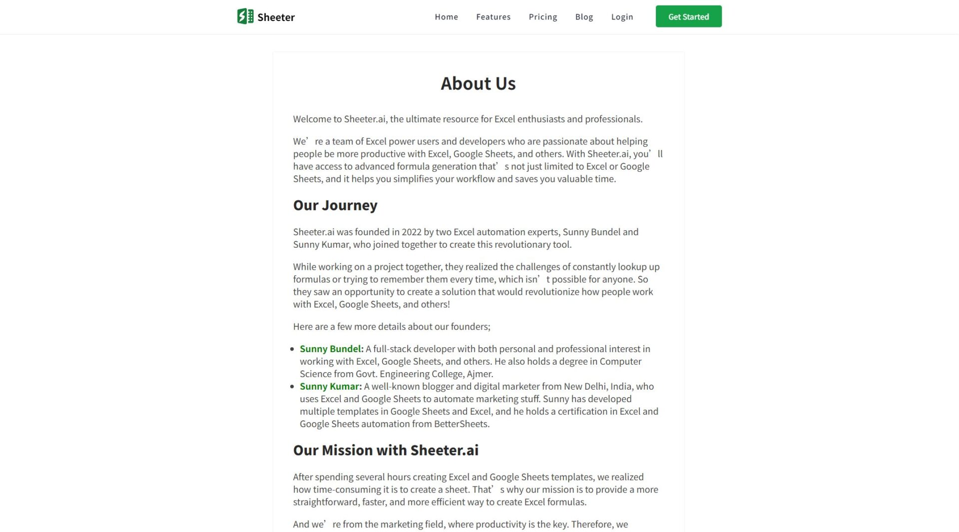 Sheeter.ai开发团队介绍与创新理念