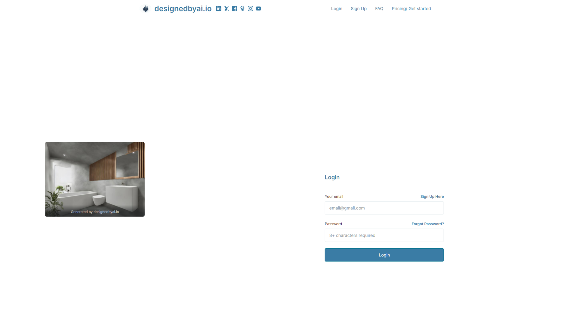 designedbyai.io注册登录页