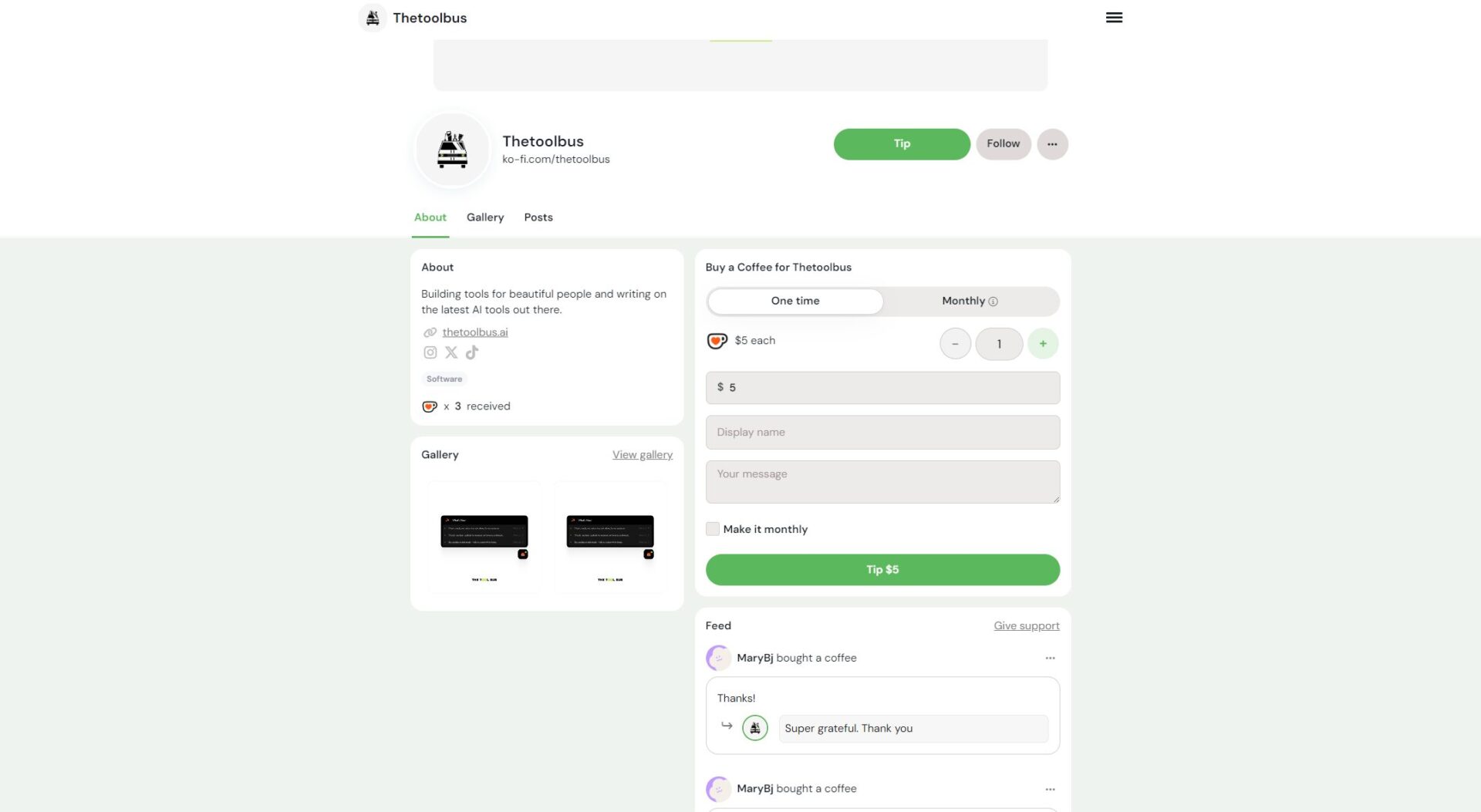 TheToolBus.ai支持页面