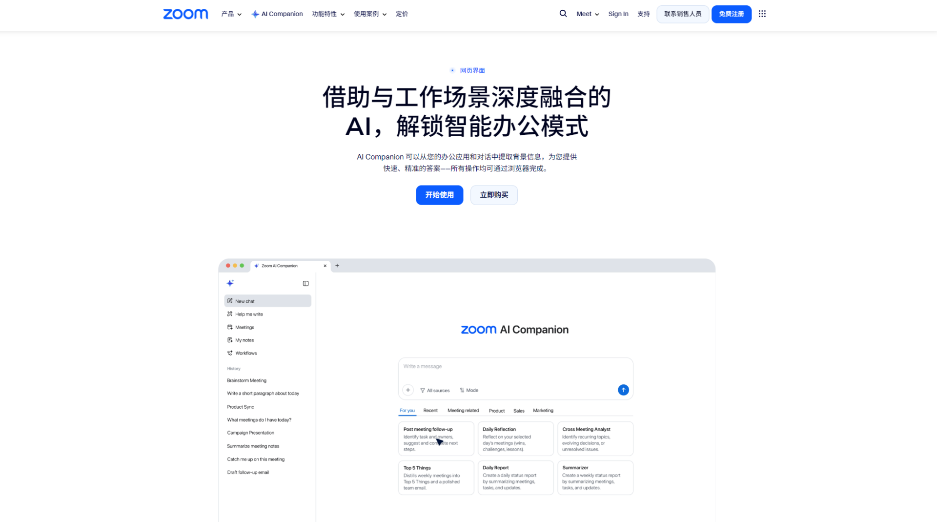 ai companion zoom功能介绍