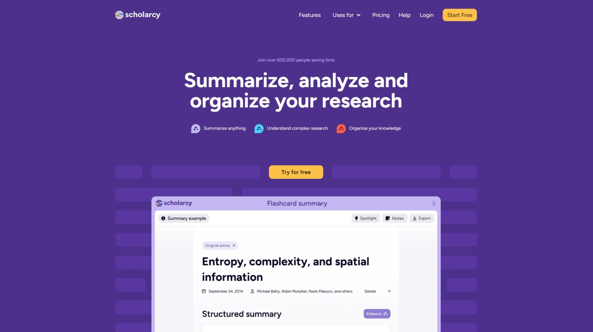 scholarcy ai官网截图