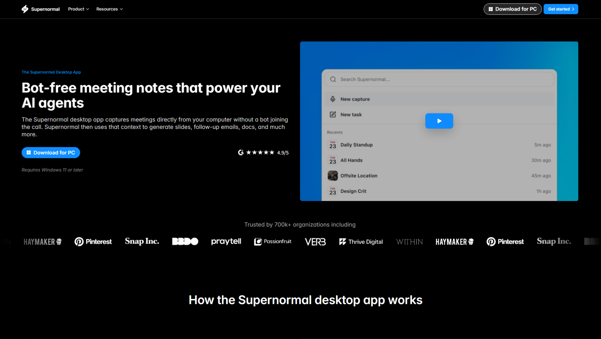 Supernormal官网下载页