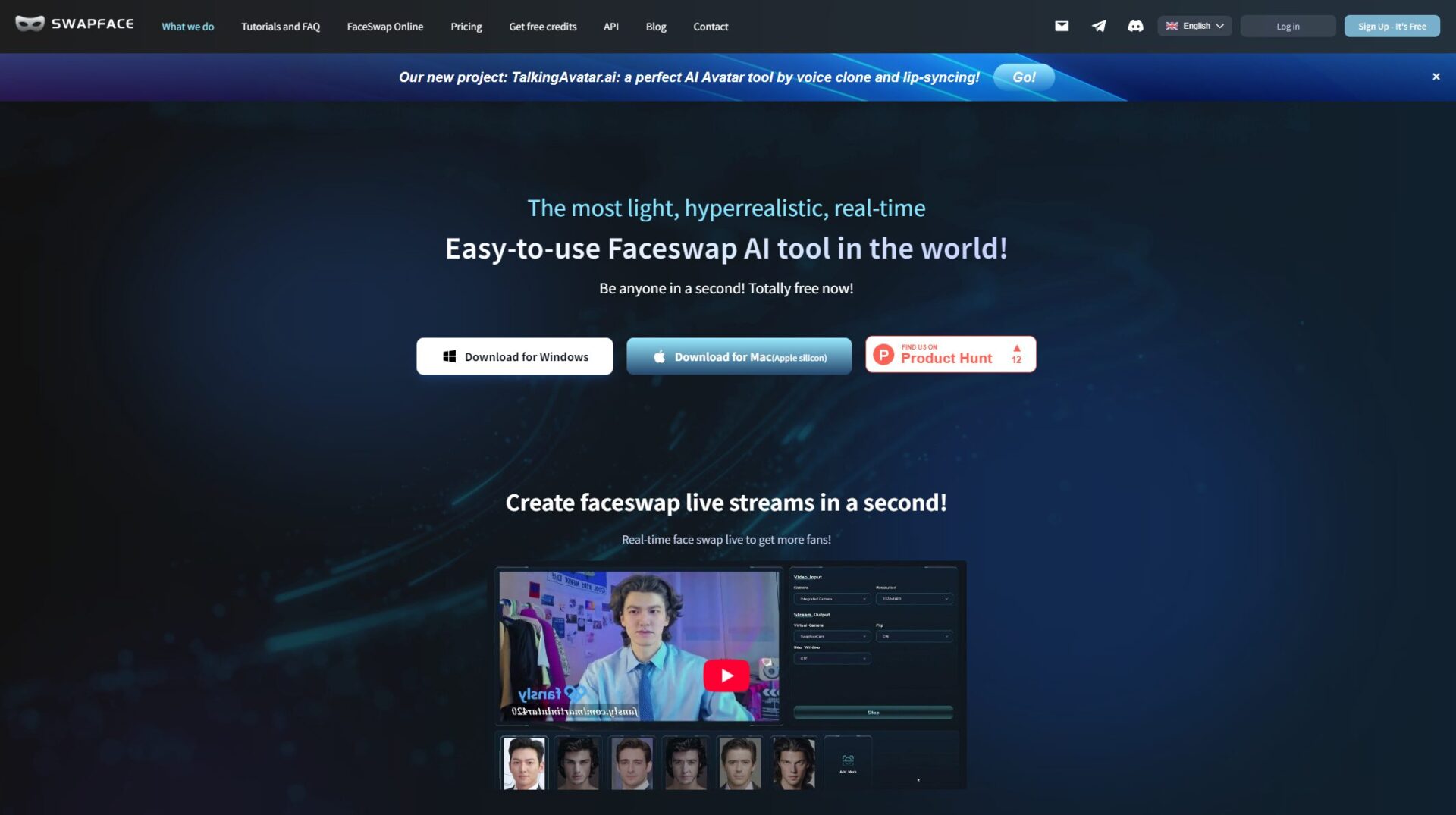 Swapface.org实时换脸演示