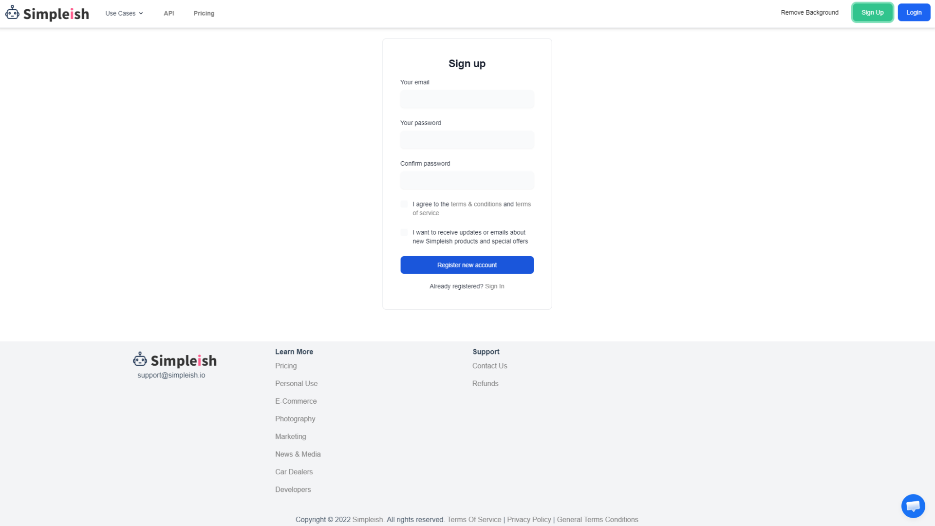 Simpleish注册登录页