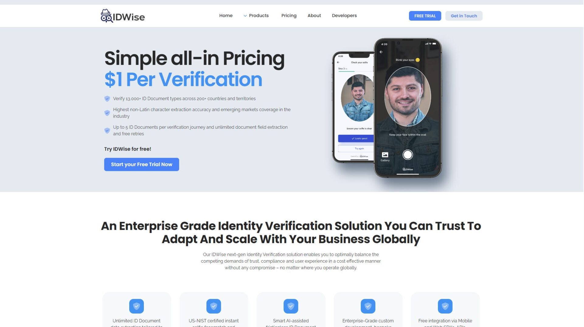 IDWise价格方案页