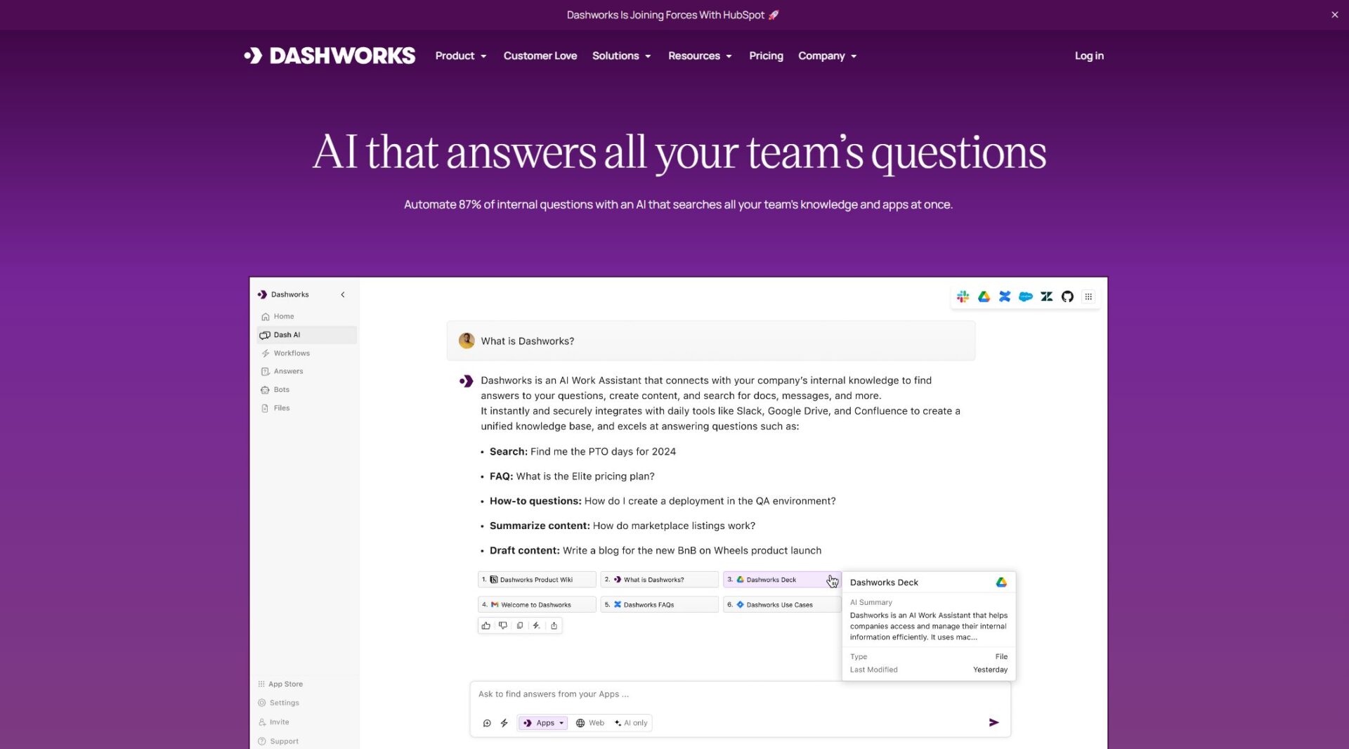 Dashworks官网首页