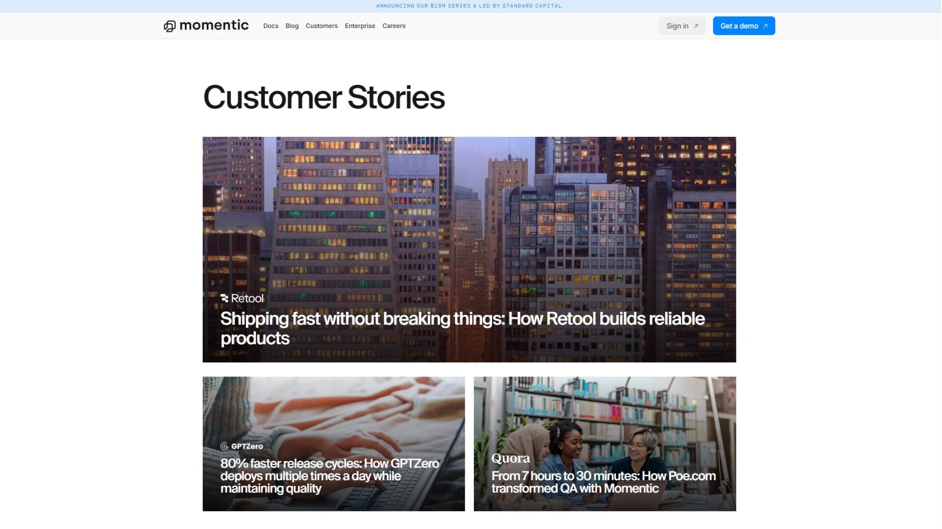 momentic用户案例