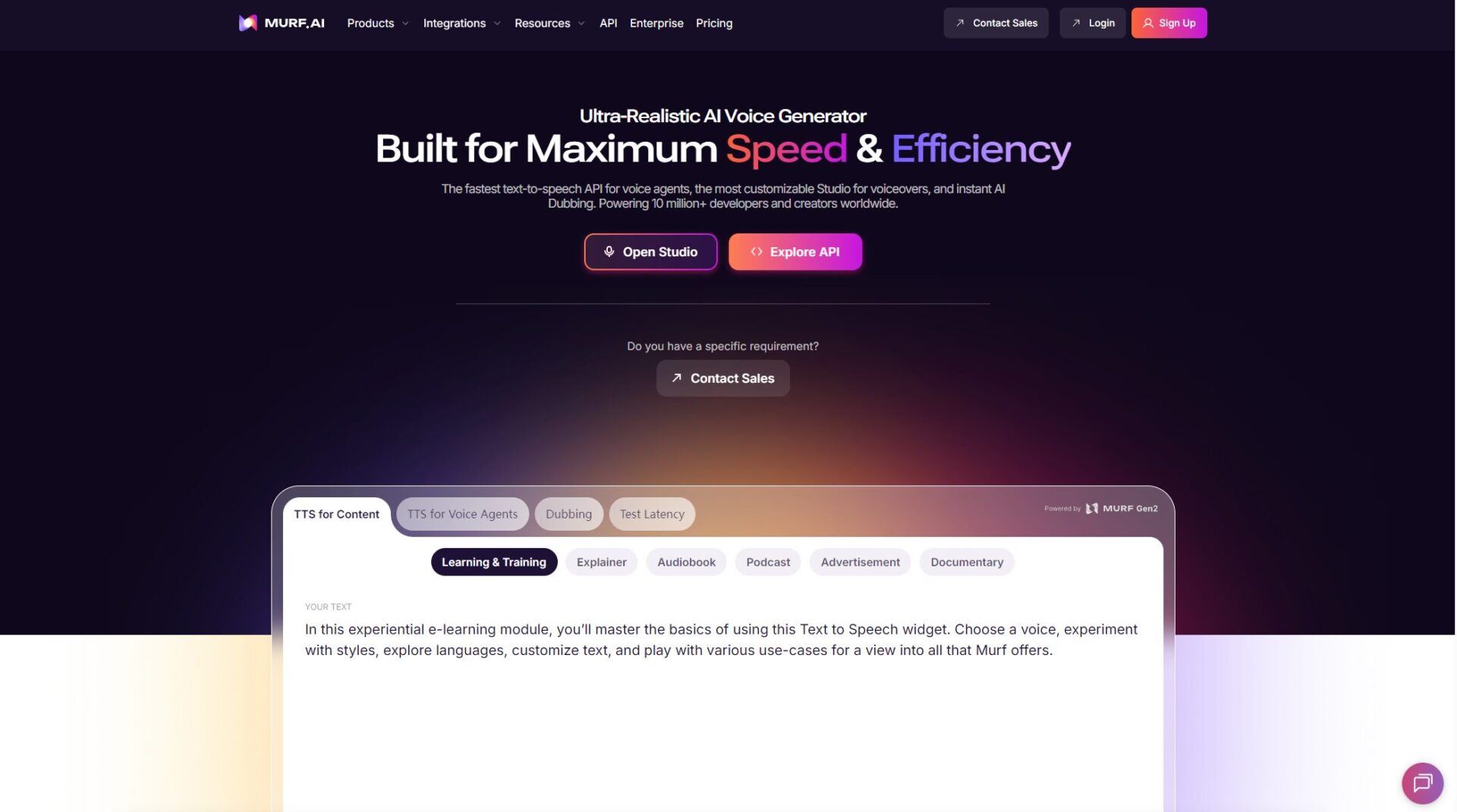 Murf AI官網截圖
