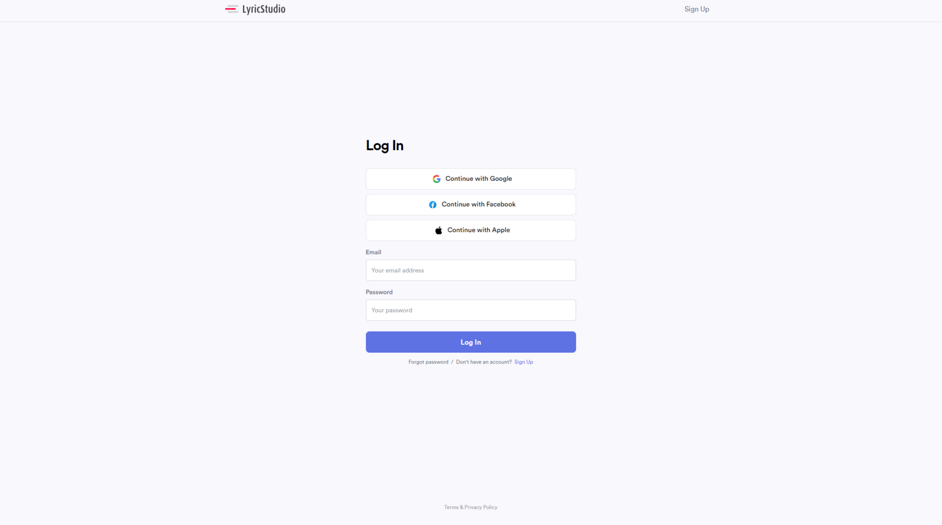 lyricstudio注册登录页