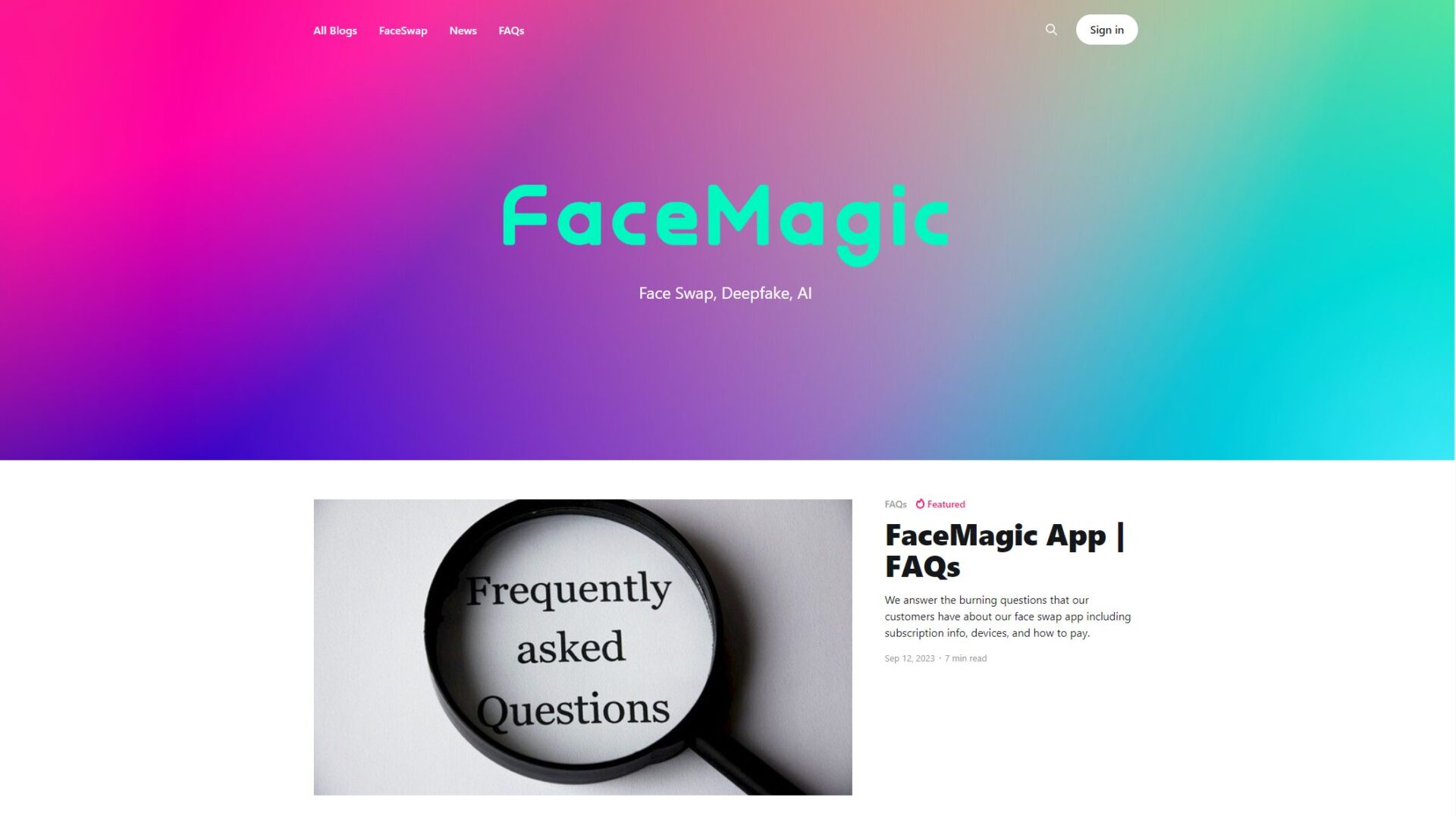 FaceMagic博客介绍