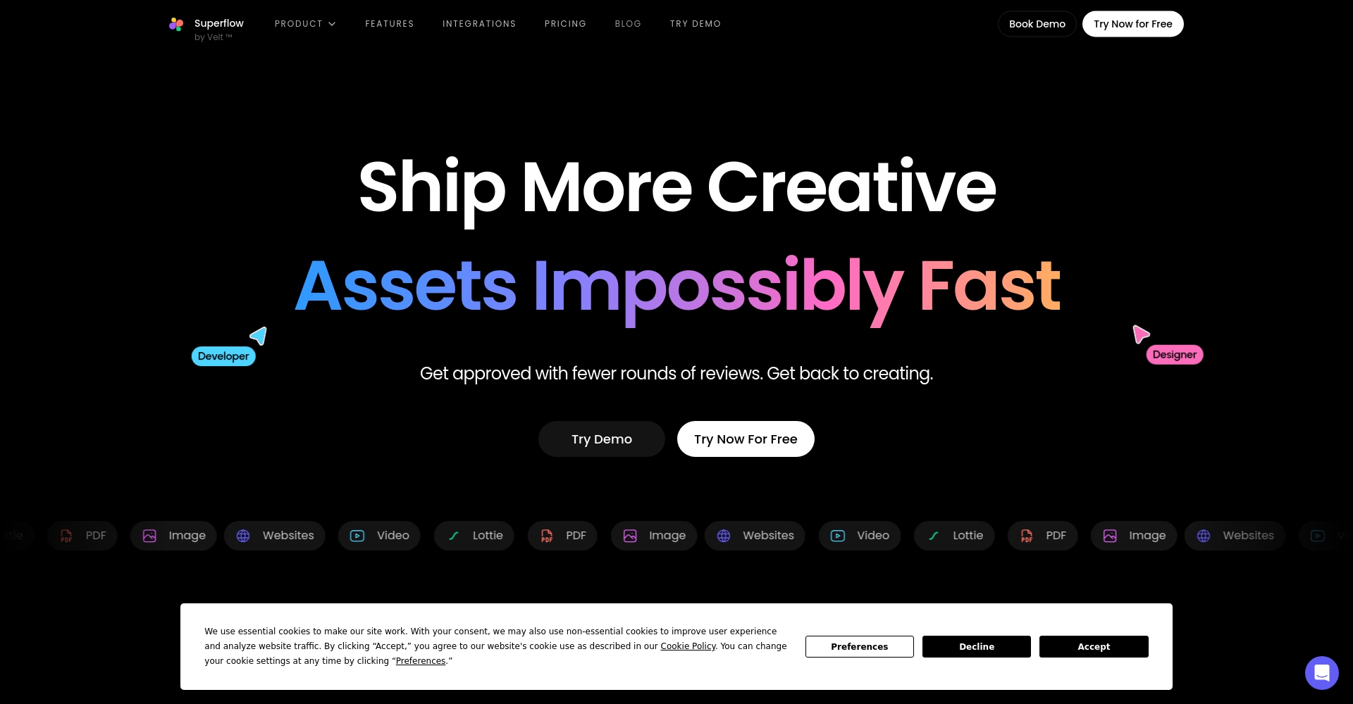 Superflow官网首页截图