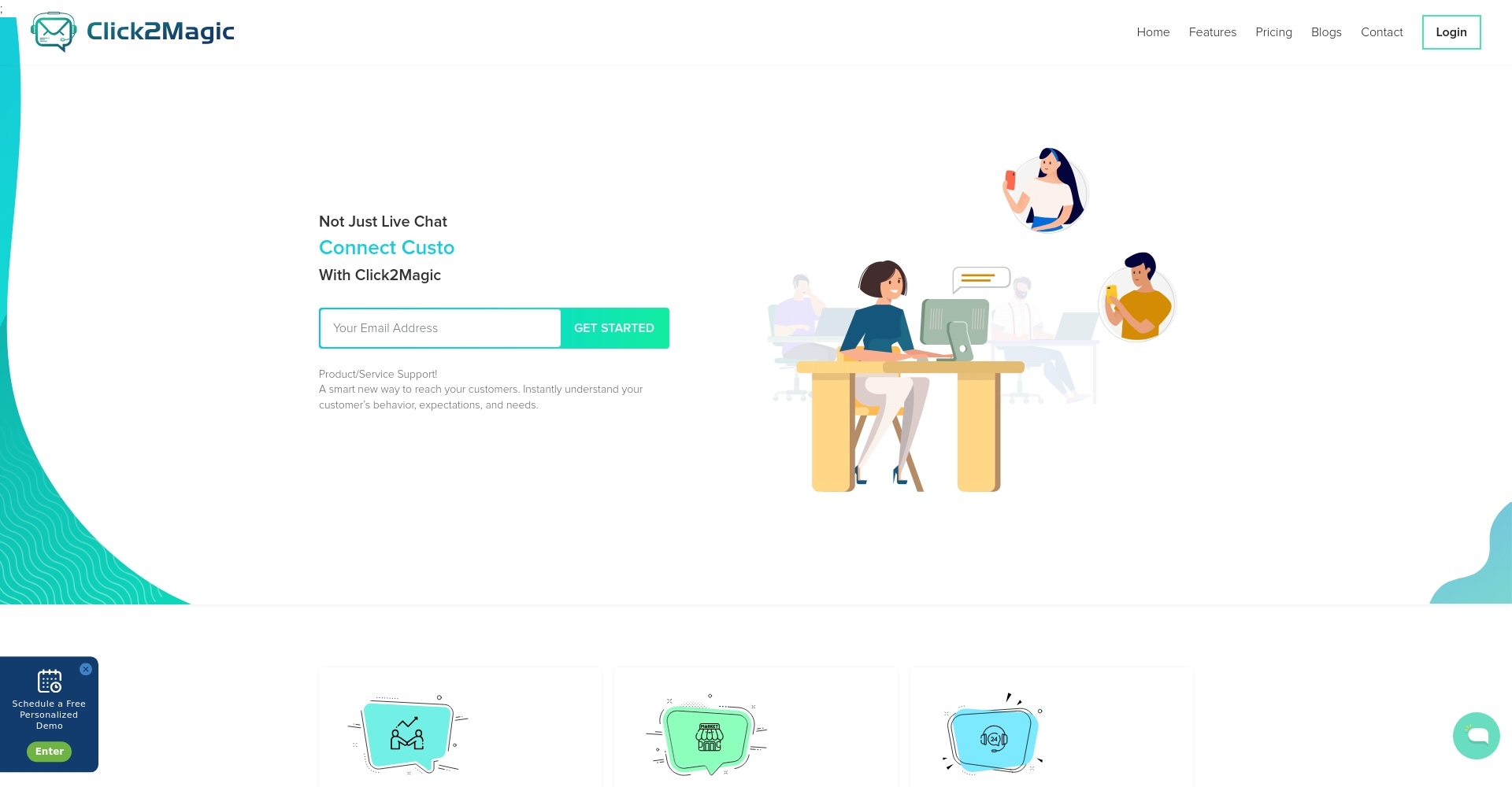 Click2Magic官网首页截图