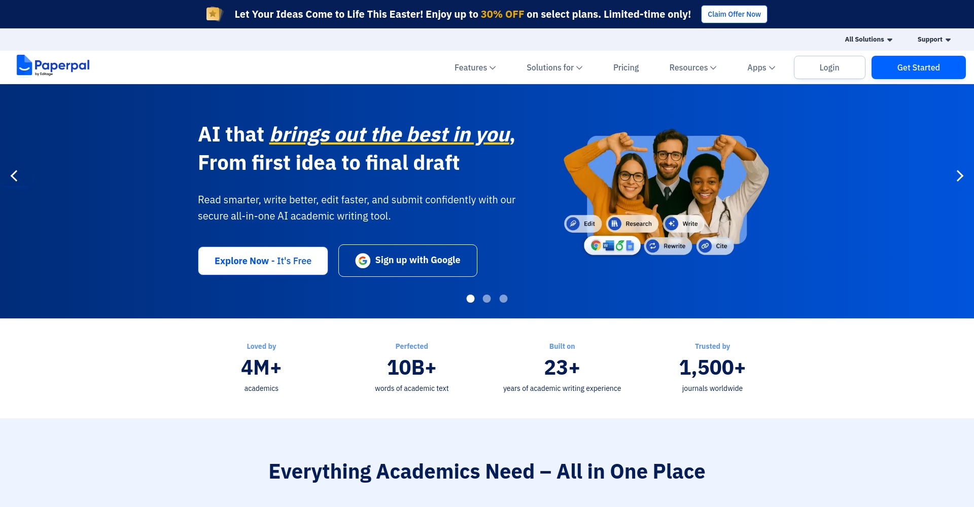 Paperpal官网截图