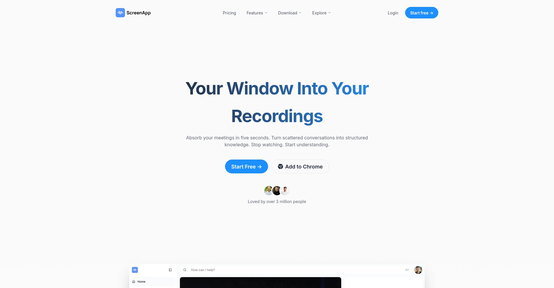 ScreenApp首页截图