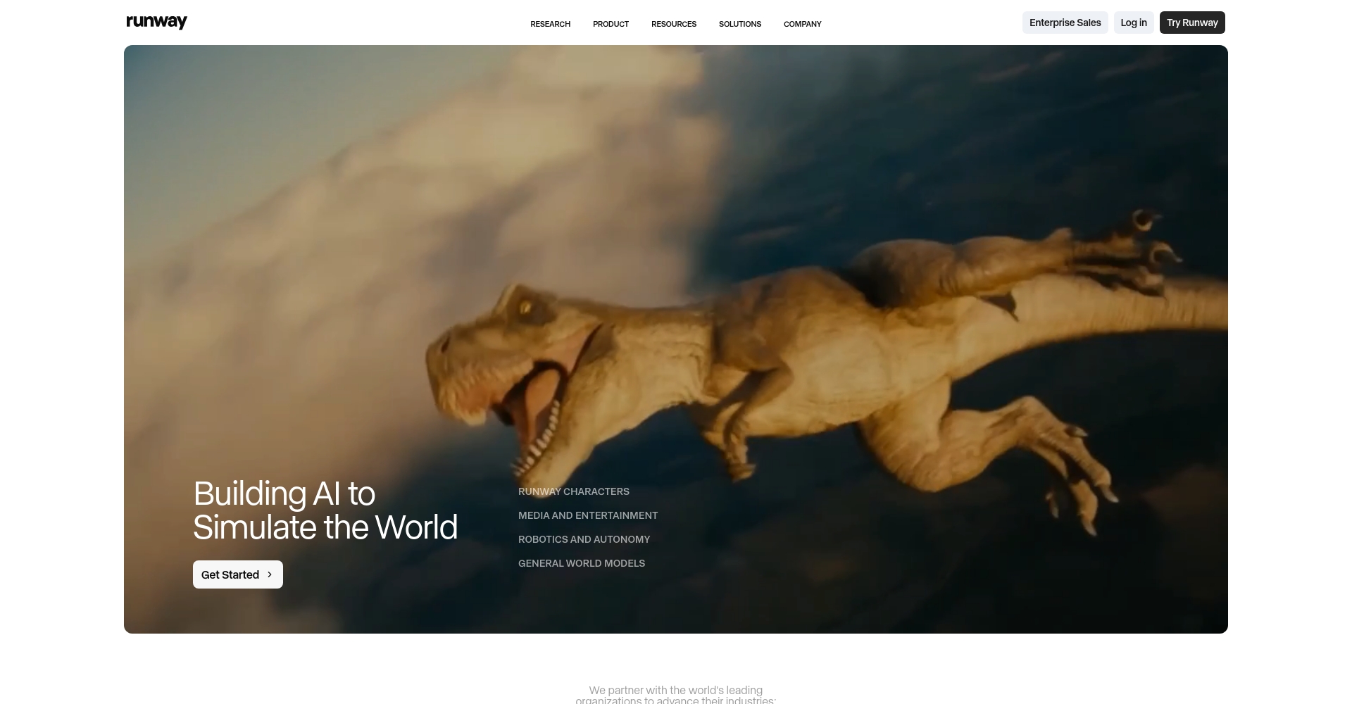 Runway ML官网截图