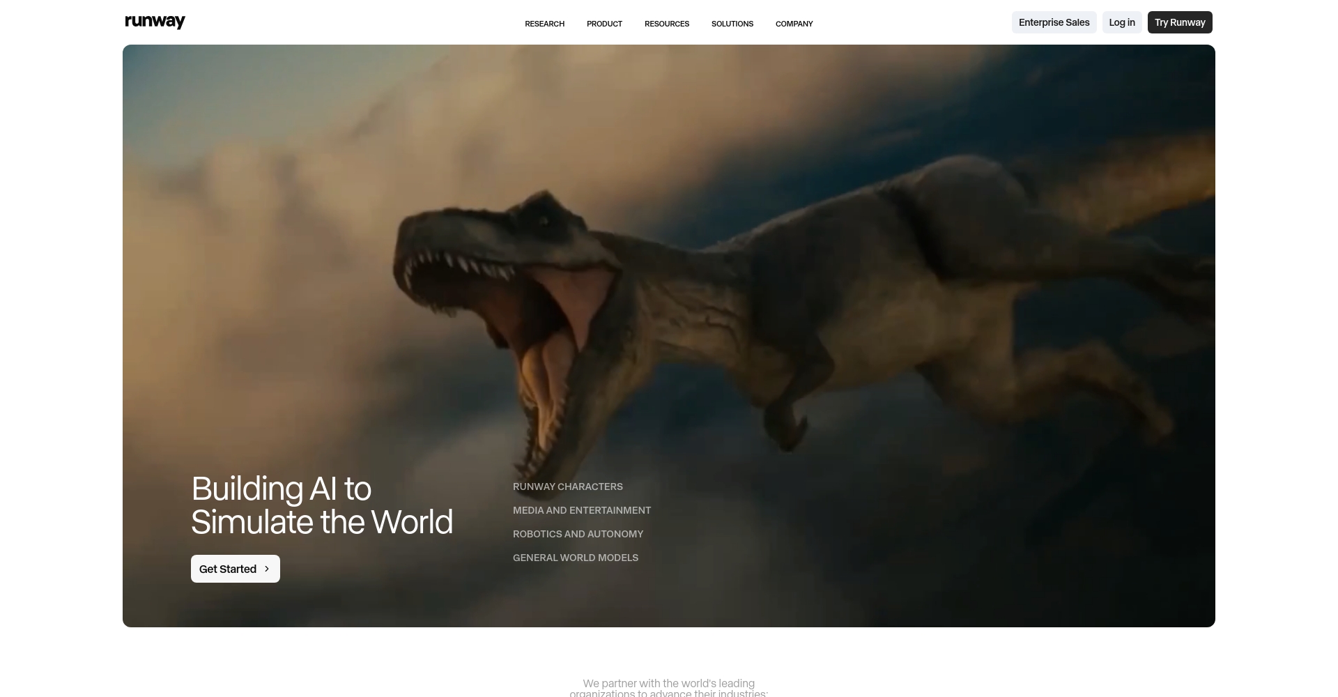 Runway ML Gen-2官网截图