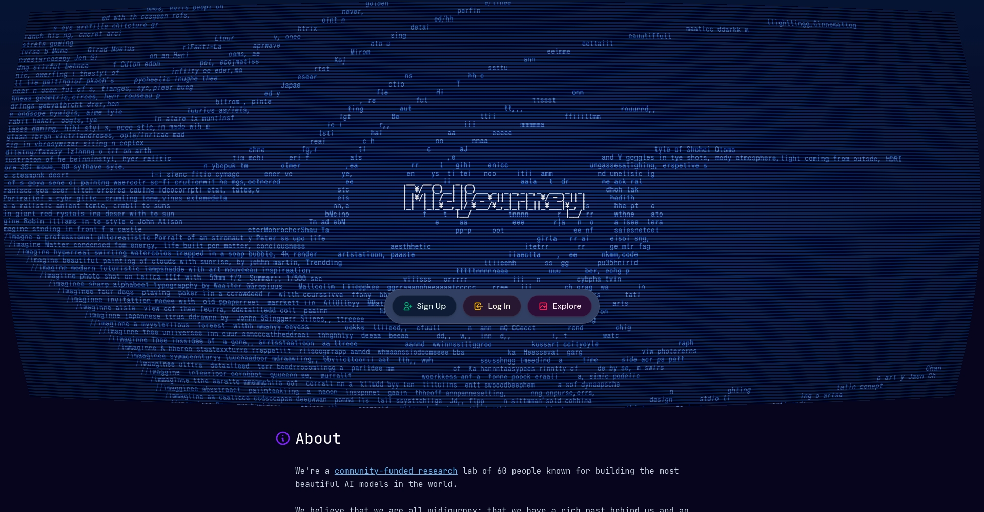 Midjourney官网截图