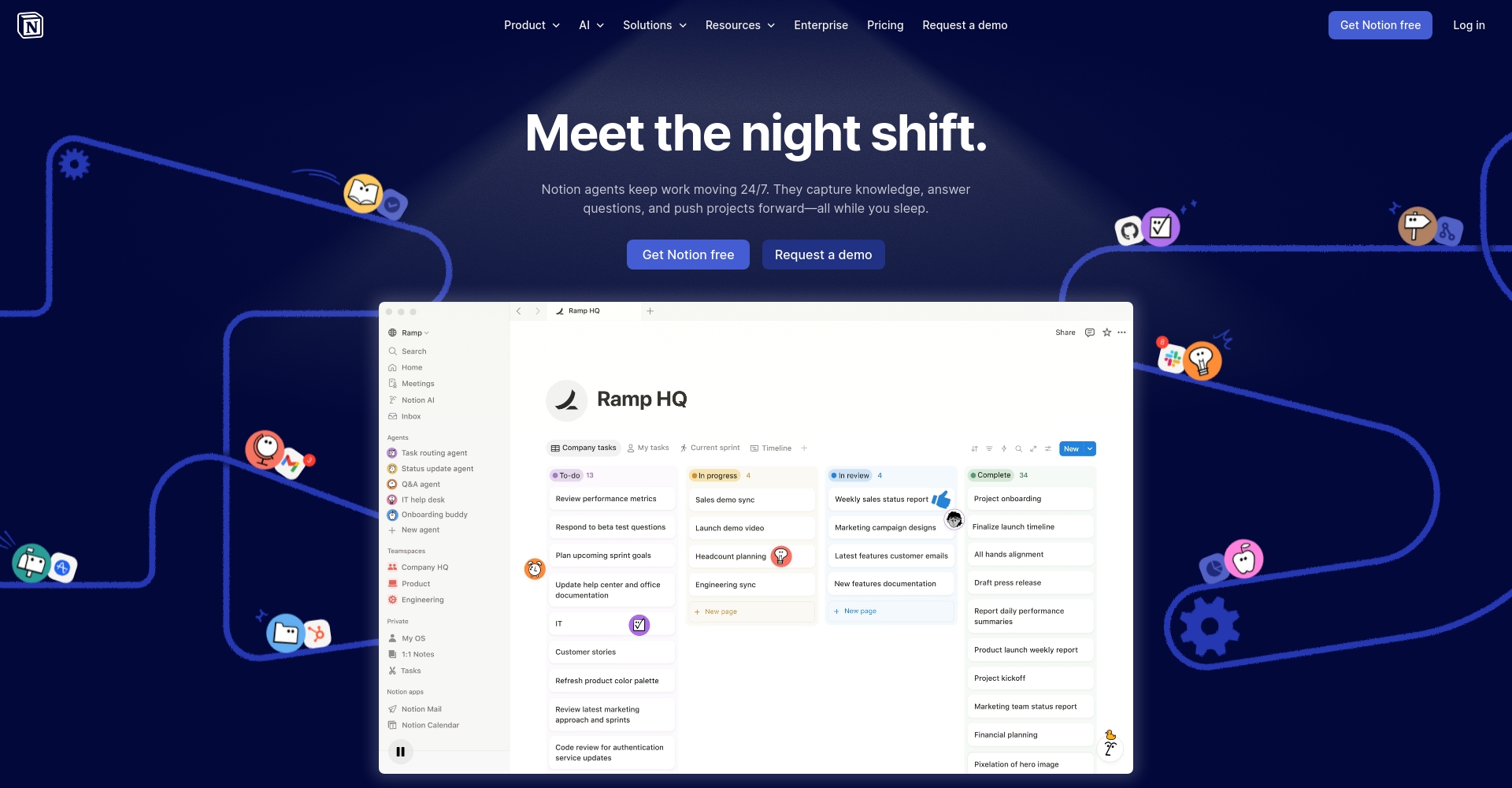 Notion AI官网截图