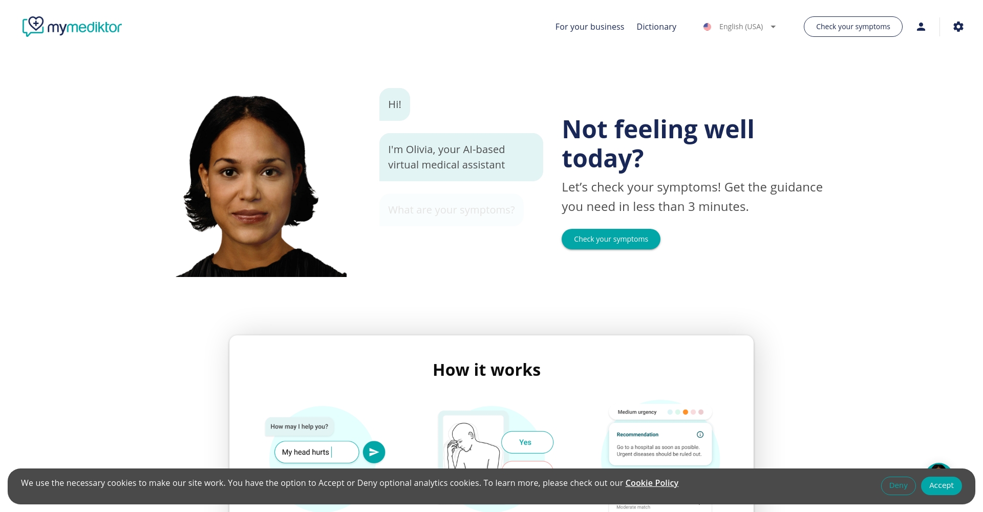 Mediktor官方网站截图