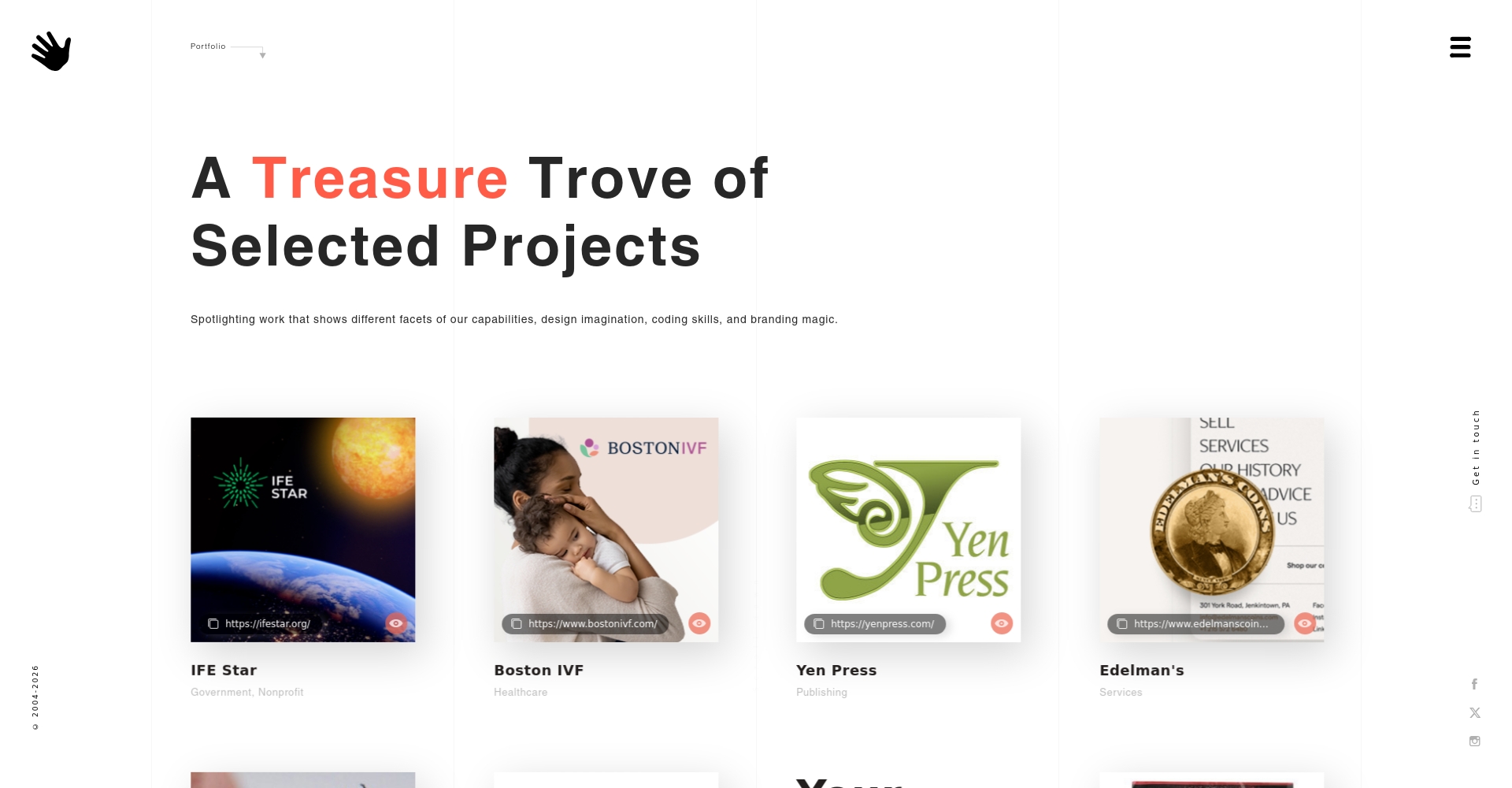 案例作品集页面截图