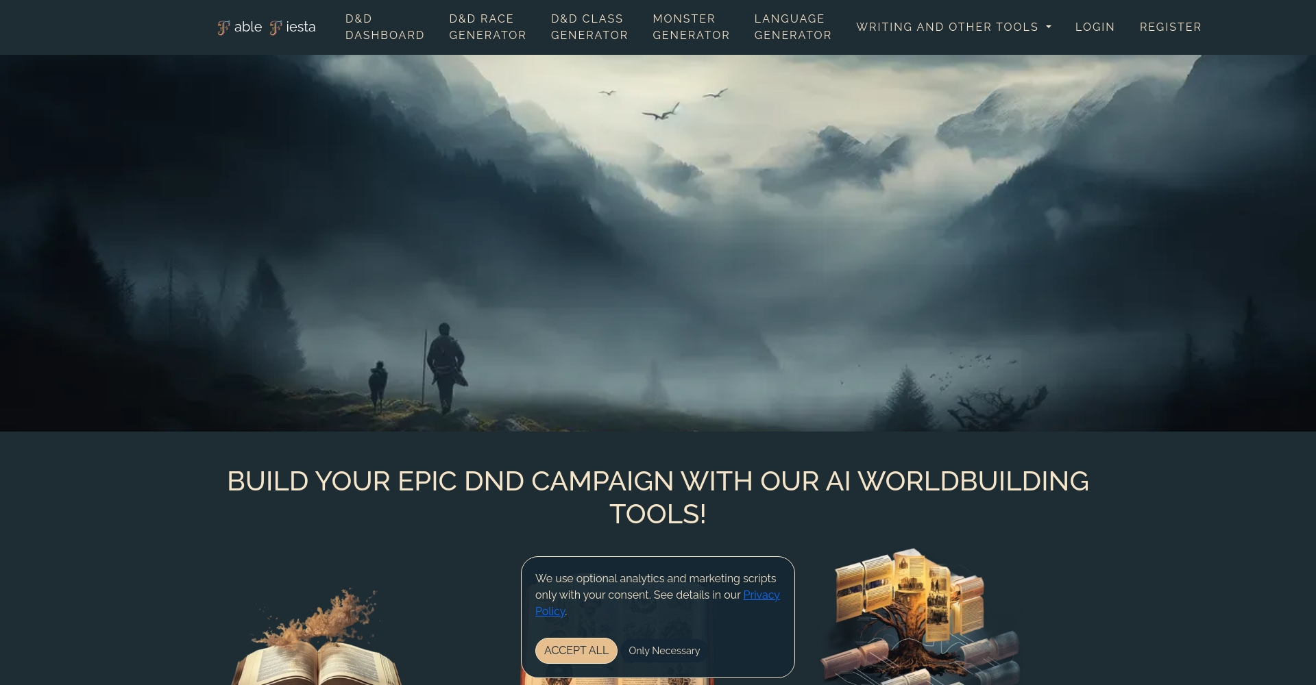 Fable Fiesta官网首页截图