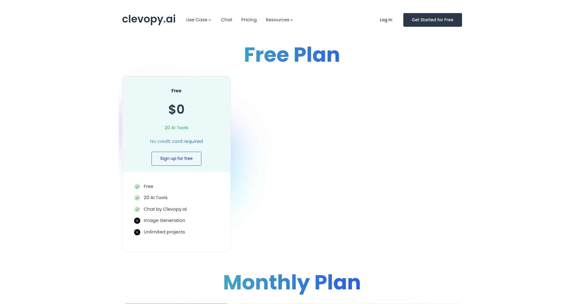 ClevopyAI价格方案截图