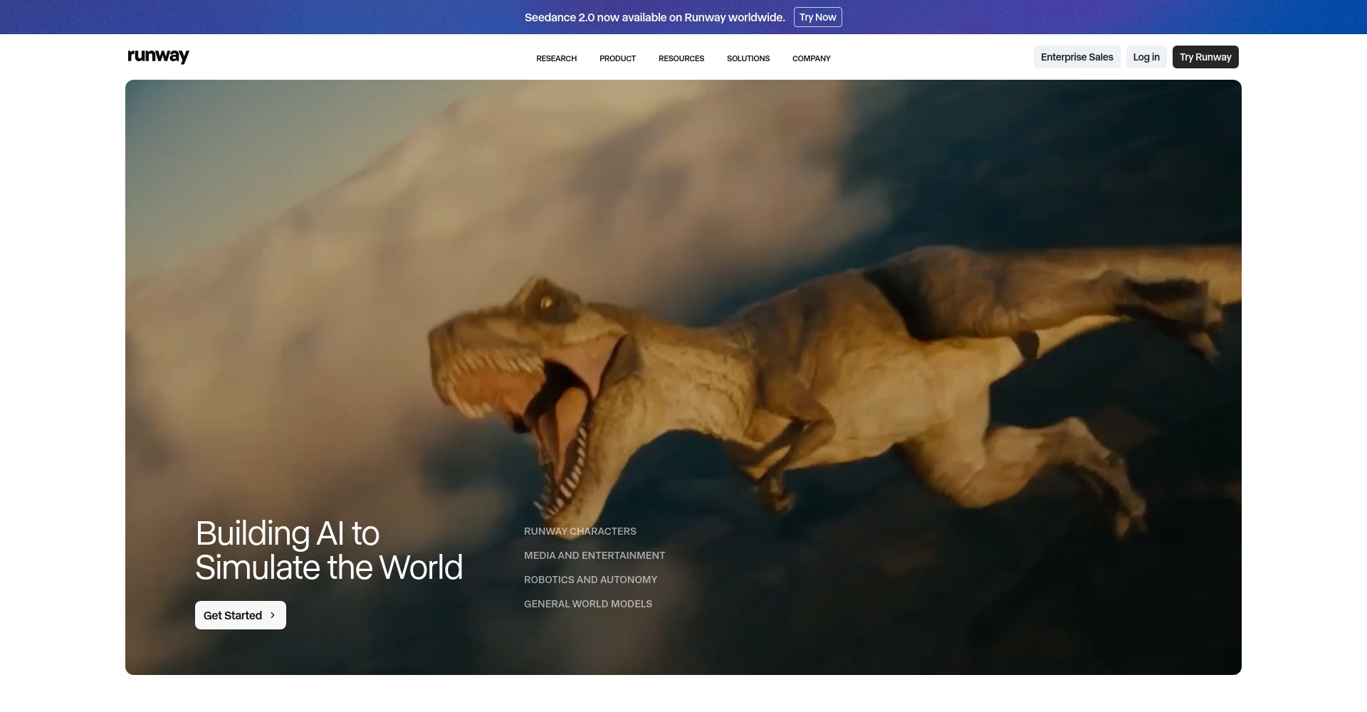 Runway ML AI视频特效界面