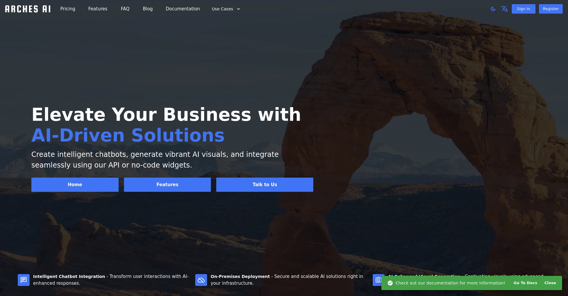 Arches AI官网截图