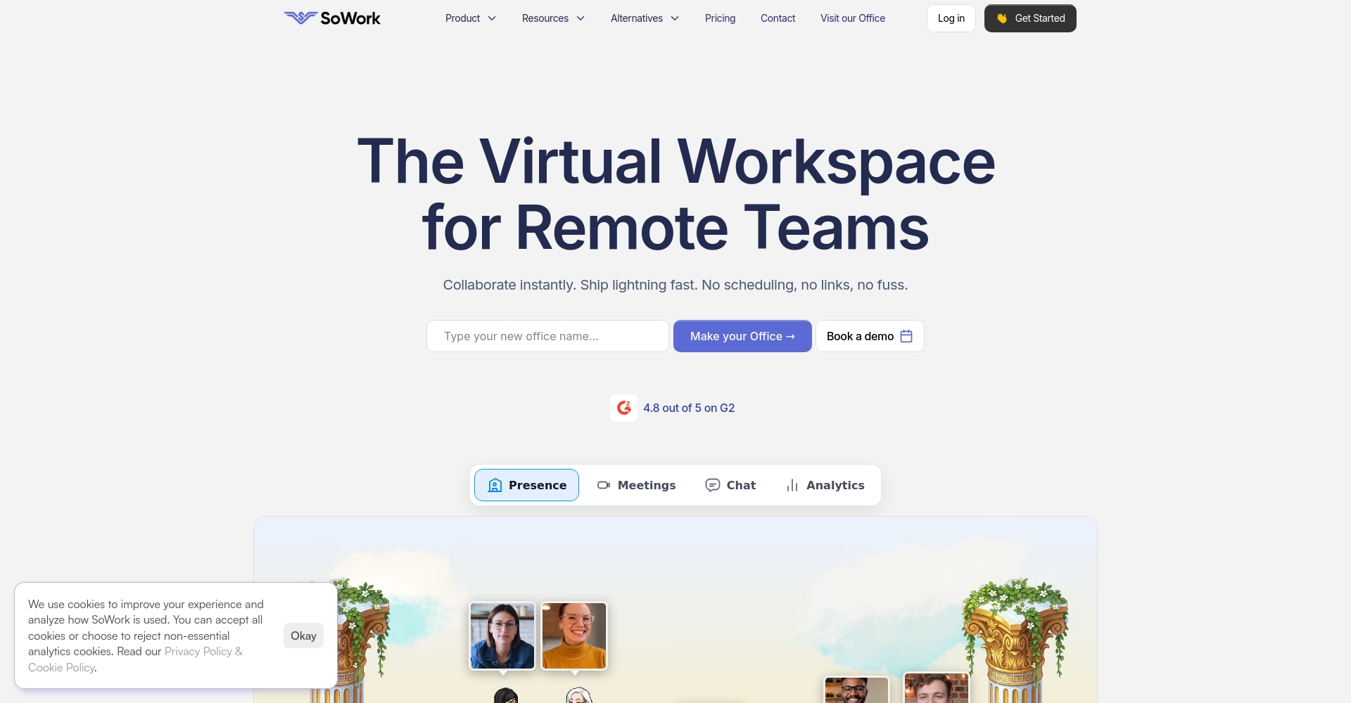 SoWork官网首页截图