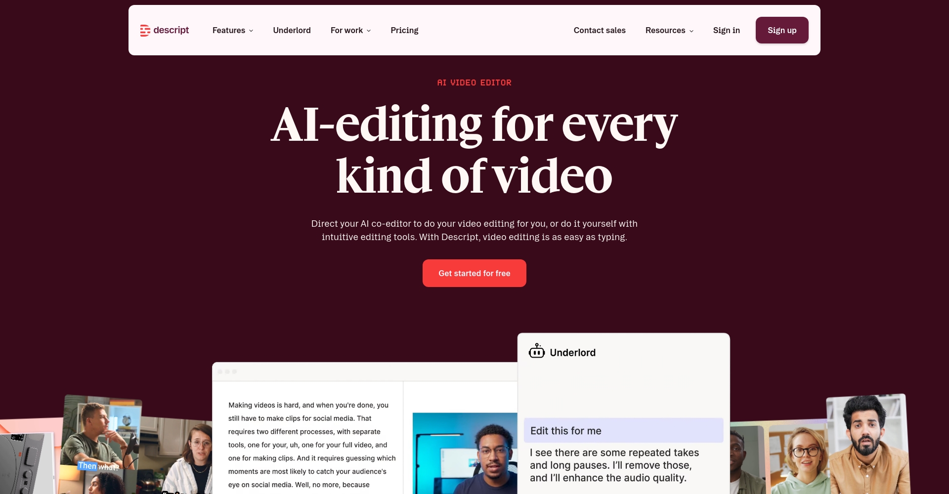 Descript操作界面