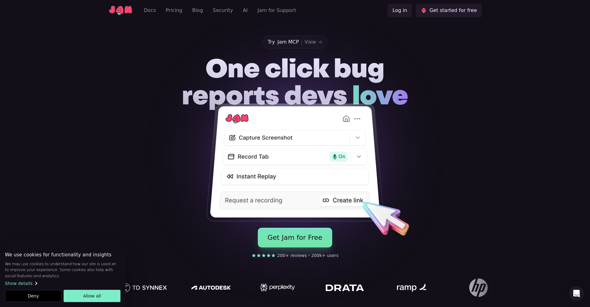 Jam 官方网站截图