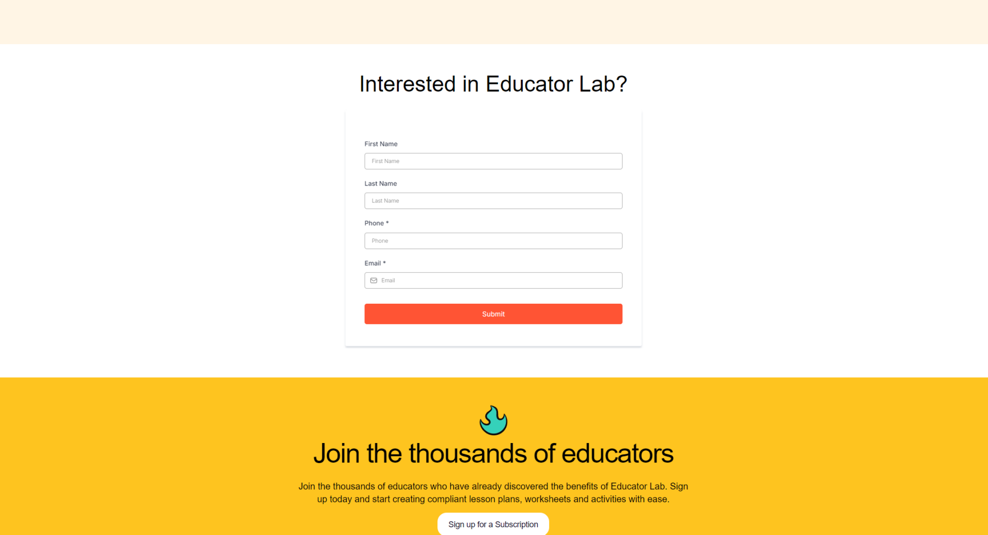 Educator Lab联系页