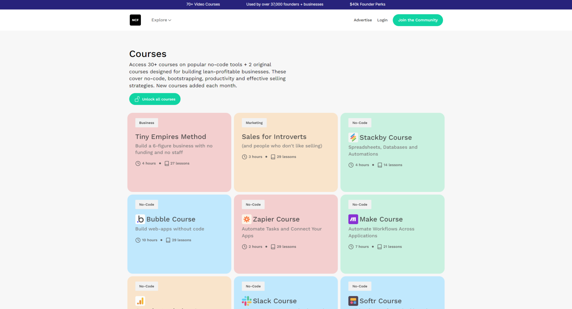 No Code Founders学习页