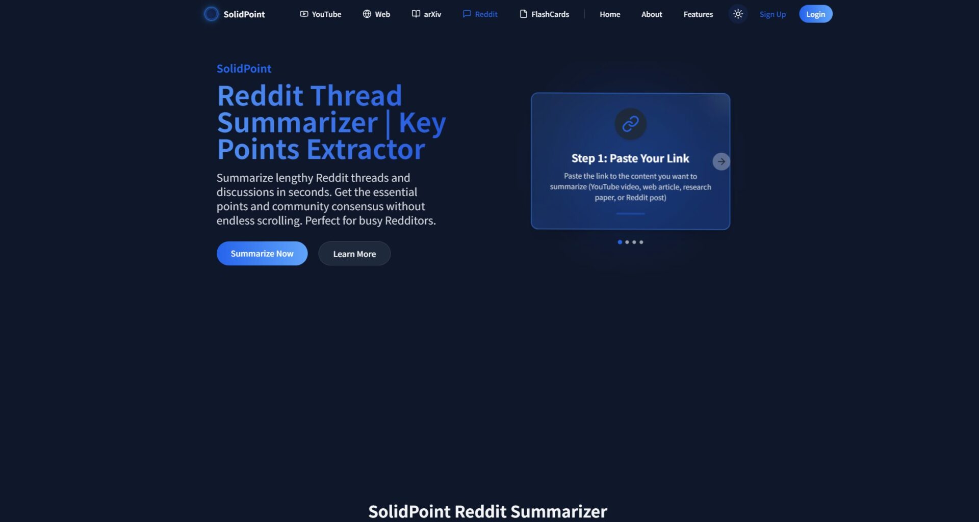 SolidPoint AI Reddit摘要页