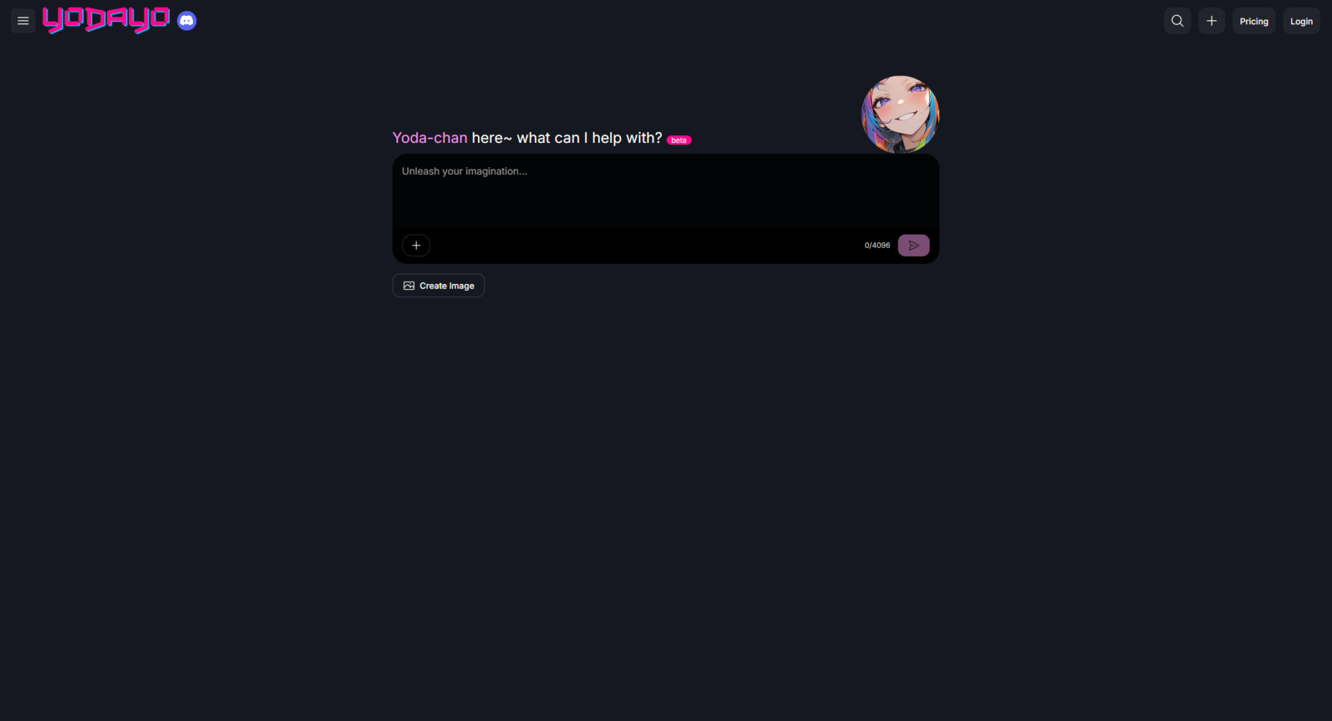 yodayo ai chat yodachan聊天界面
