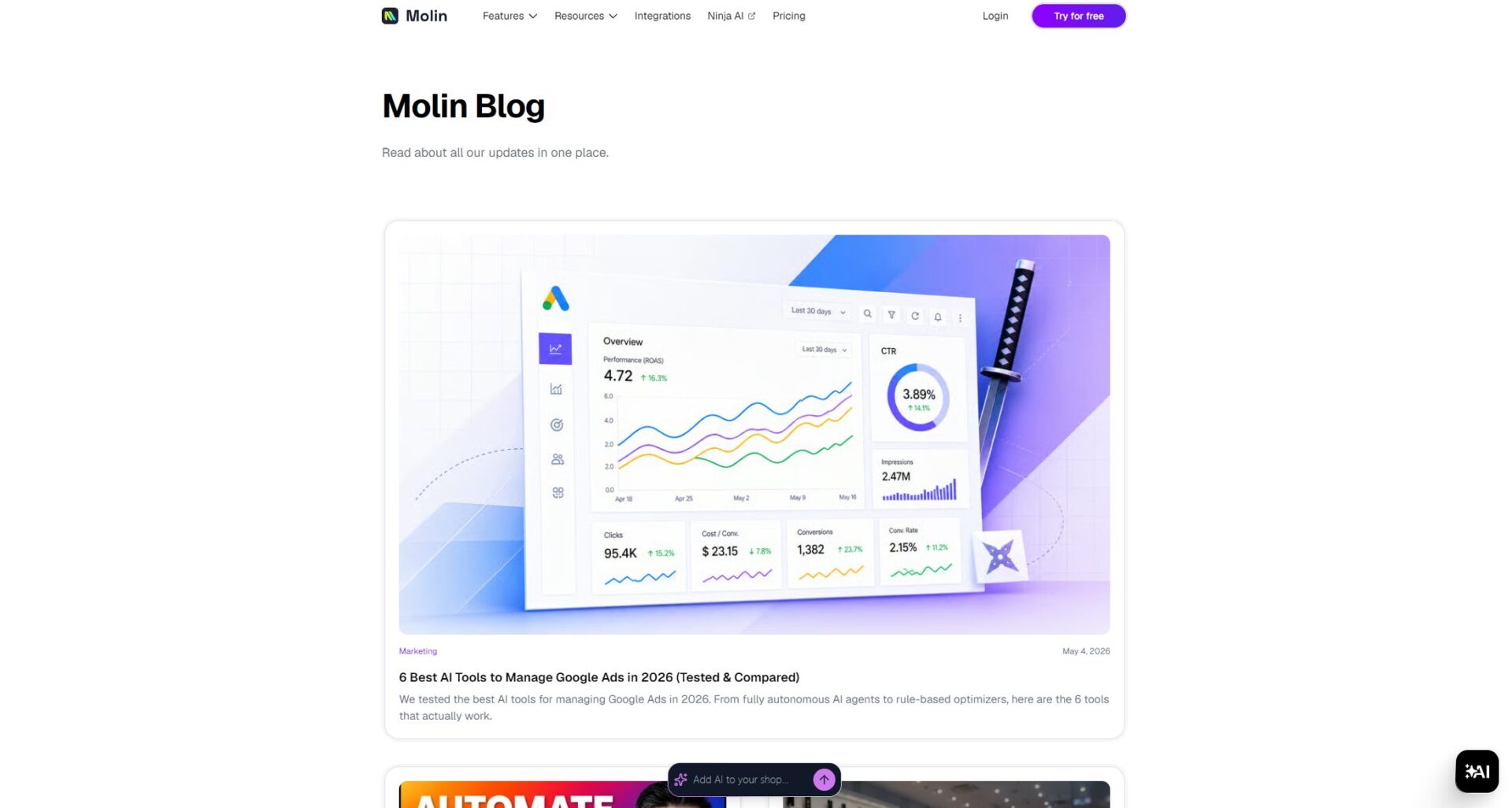 Molin AI博客介绍