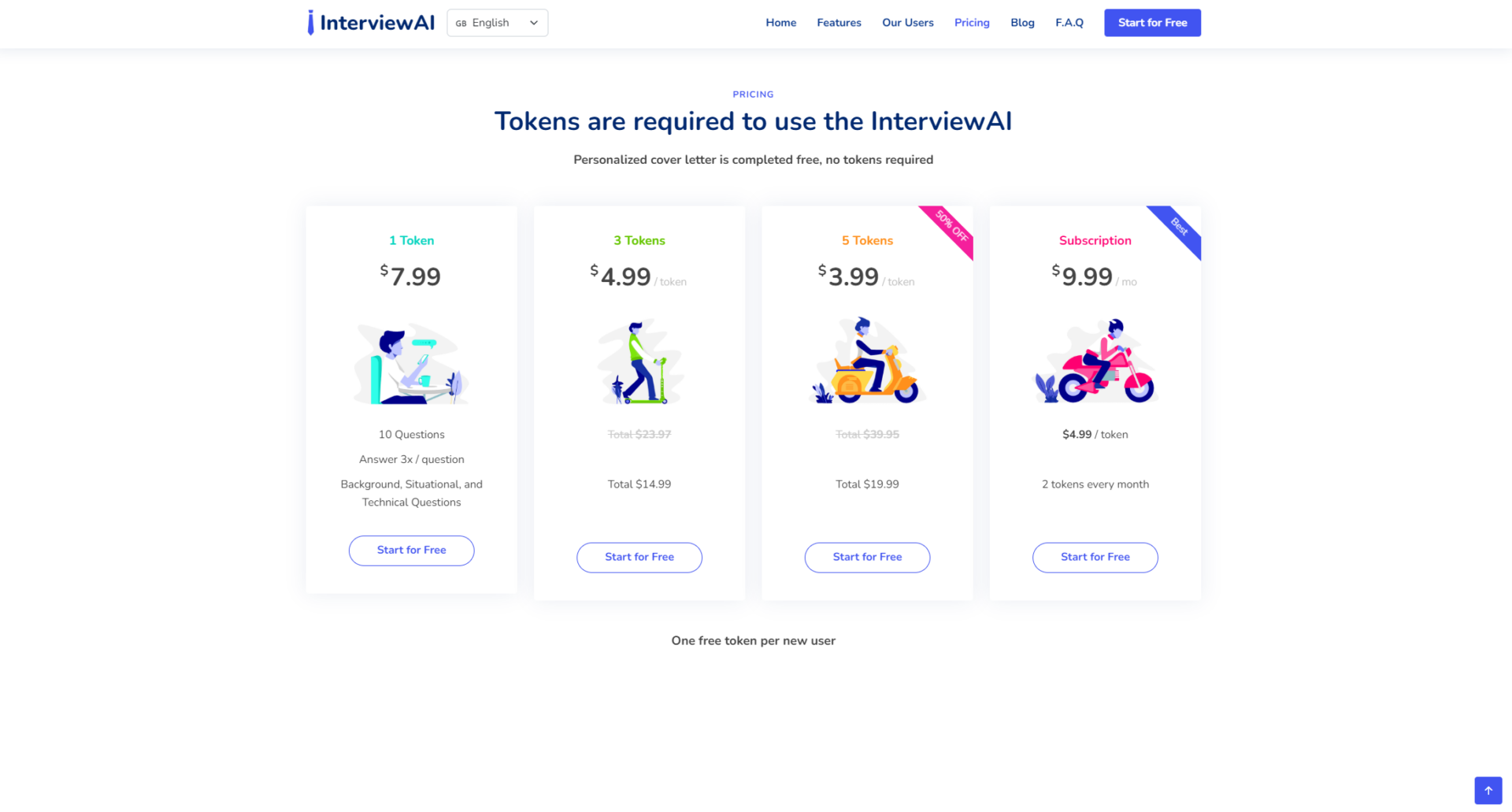 Interview AI价格页面