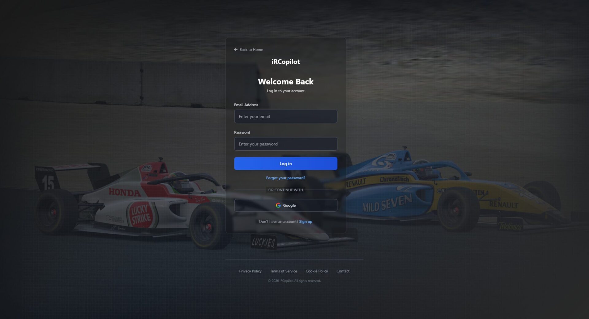 IR Copilot注册登录页