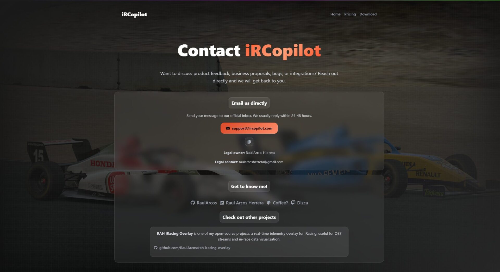 IR Copilot联系页