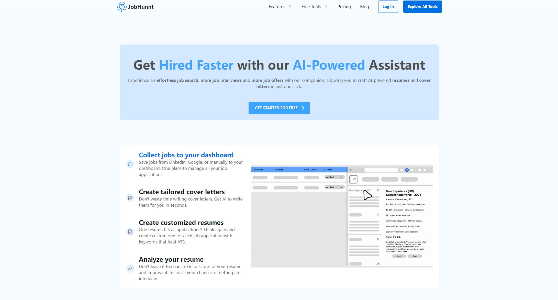 JobHunnt官网截图