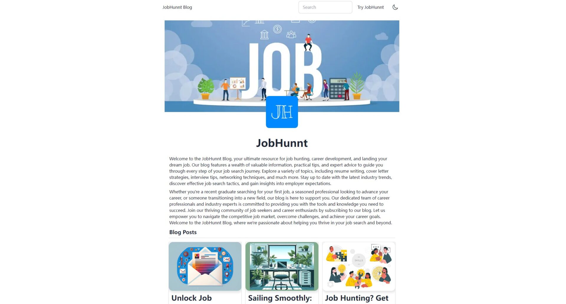 JobHunnt博客介绍