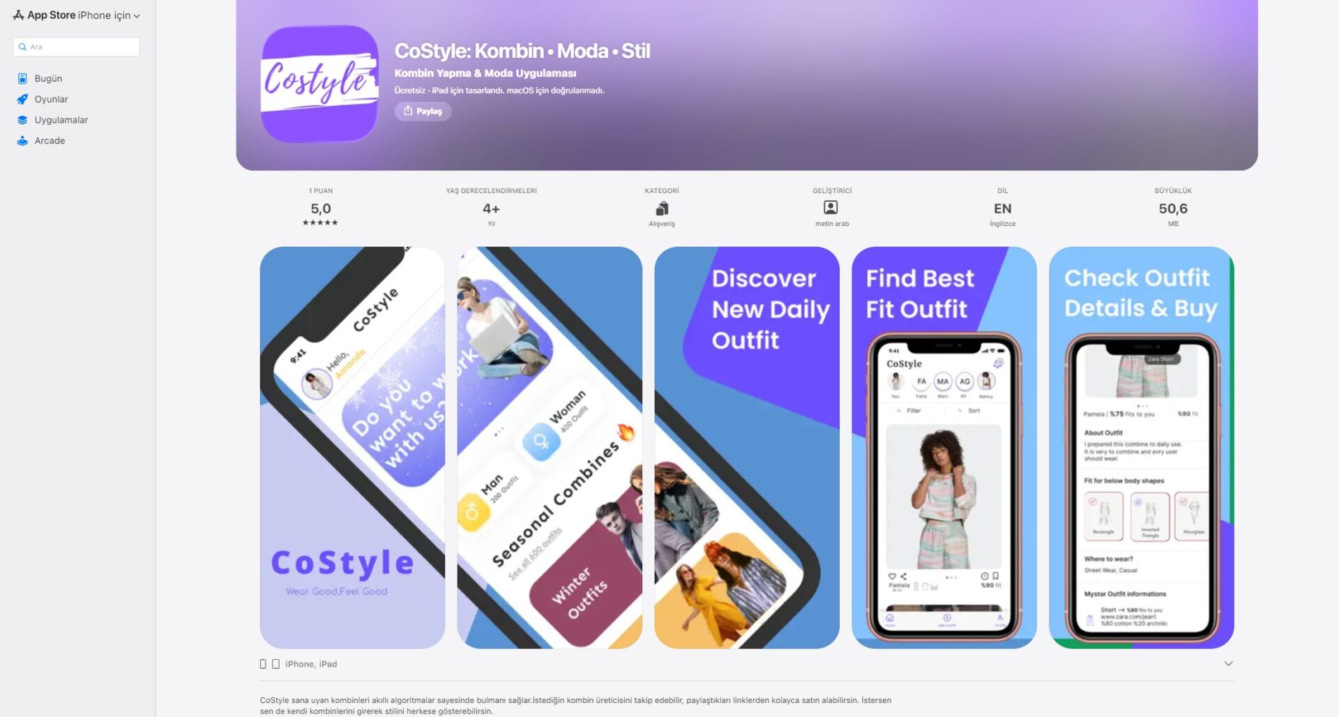 CoStyle app下载页
