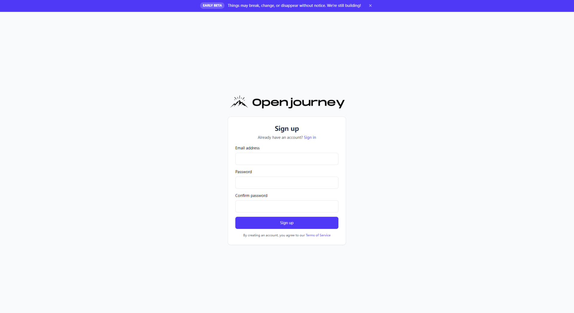 Openjourney注册登录页