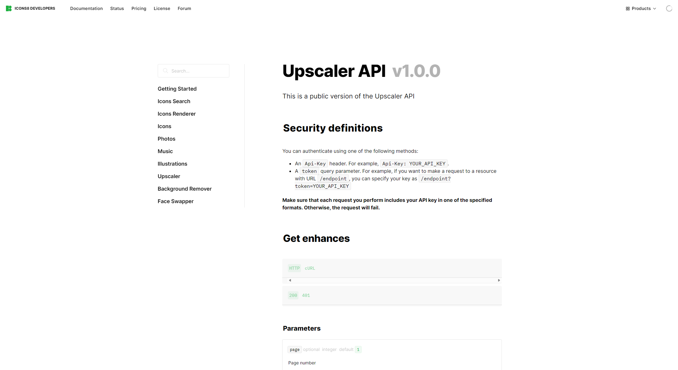 icons8 upscaler api页