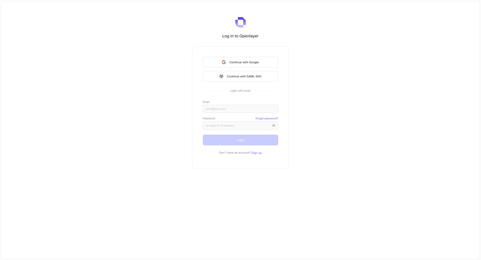 Openlayer注册登录页
